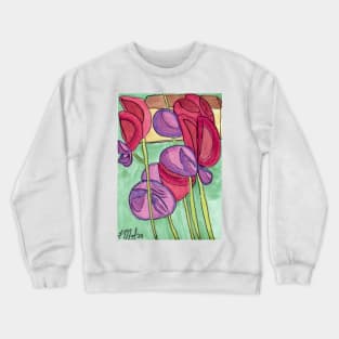 Sweet Pea Flowers Crewneck Sweatshirt